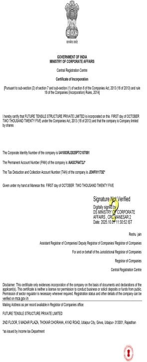 Certificate Of Incorporation