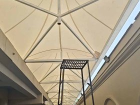 White Tensile Fabric Roof Structure Installed Corridor Manufacturers in Udaipur