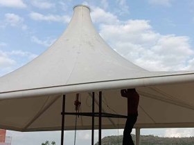 White Conical Tensile Membrane Structure Manufacturers in Udaipur