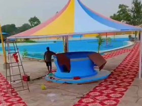 Multi Colored Conical Canopy Tent Set Up Manufacturers in Udaipur