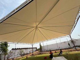 White Conical Tensile Fabric Membrane Structure Manufacturers in Udaipur