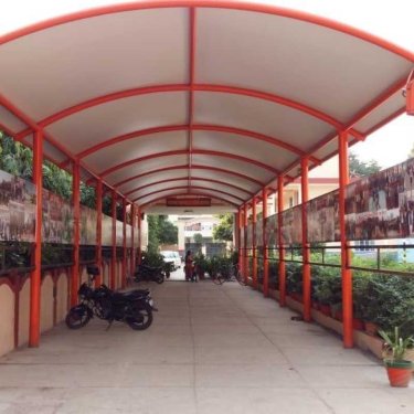 Curved Tensile Car Parking Structure With Steel Frame Manufacturers, Suppliers in Udaipur