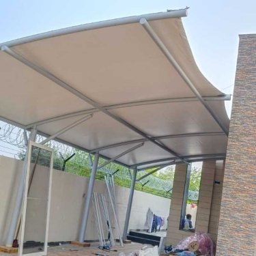 Modern Tensile Membrane Car Parking Shade Structure With Steel Support Frame Manufacturers, Suppliers in Udaipur