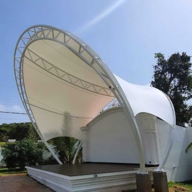 Modern Tensile Membrane Stage Canopy Structure With Arched Steel Frame Manufacturers, Suppliers in Udaipur